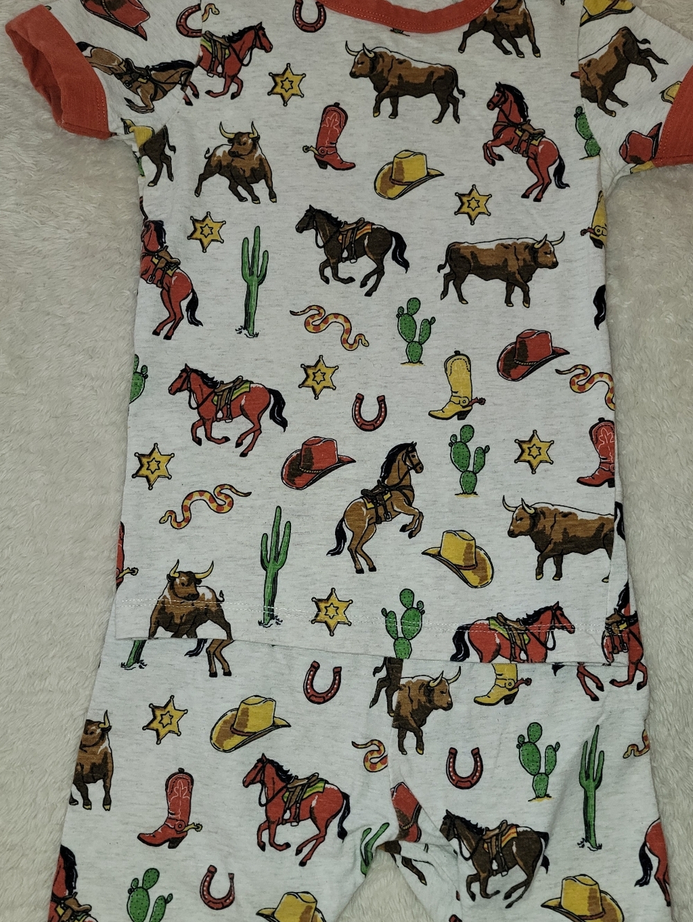 Hatley summer PJ set Western 5t
